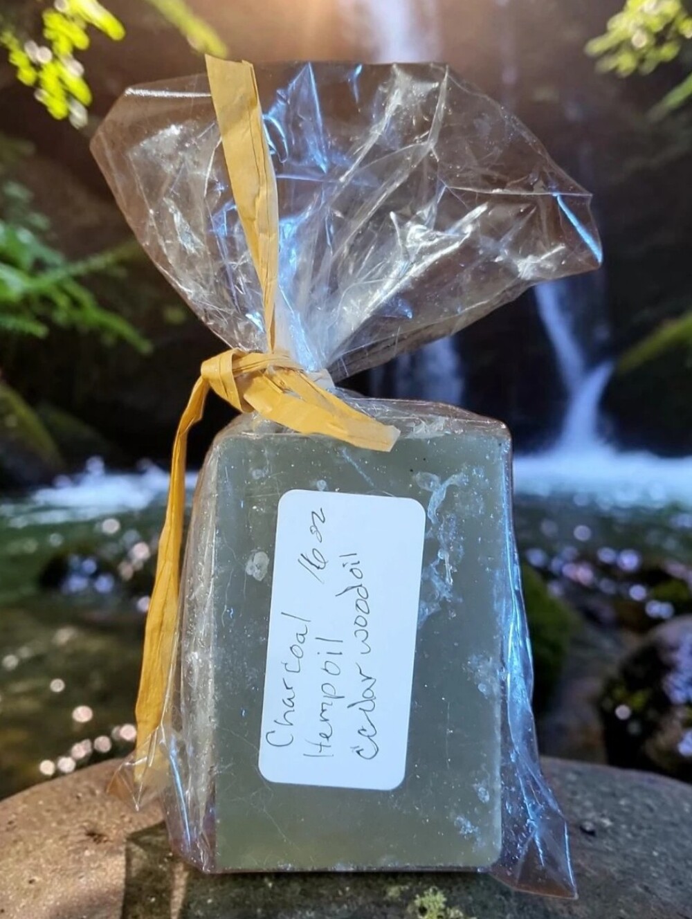 Hand Crafted Annas Creations Charcoal Hemp & Cedar Wood Oil Bar Soap 5.5Oz
